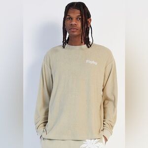 Playboy By PacSun Terry Cloth Long Sleeve T-Shirt size Small